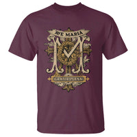 Ave Maria T Shirt Gratia Plena Blessed Mother Mary Hail - Wonder Print Shop