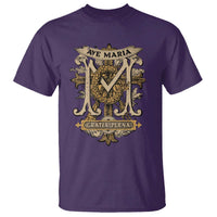 Ave Maria T Shirt Gratia Plena Blessed Mother Mary Hail - Wonder Print Shop
