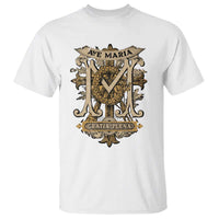 Ave Maria T Shirt Gratia Plena Blessed Mother Mary Hail - Wonder Print Shop