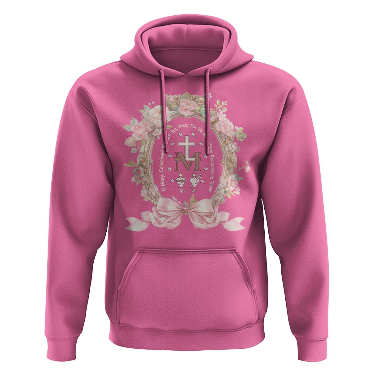 Ave Maria Hoodie Miraculous Medal Blessed Mother Mary Hail