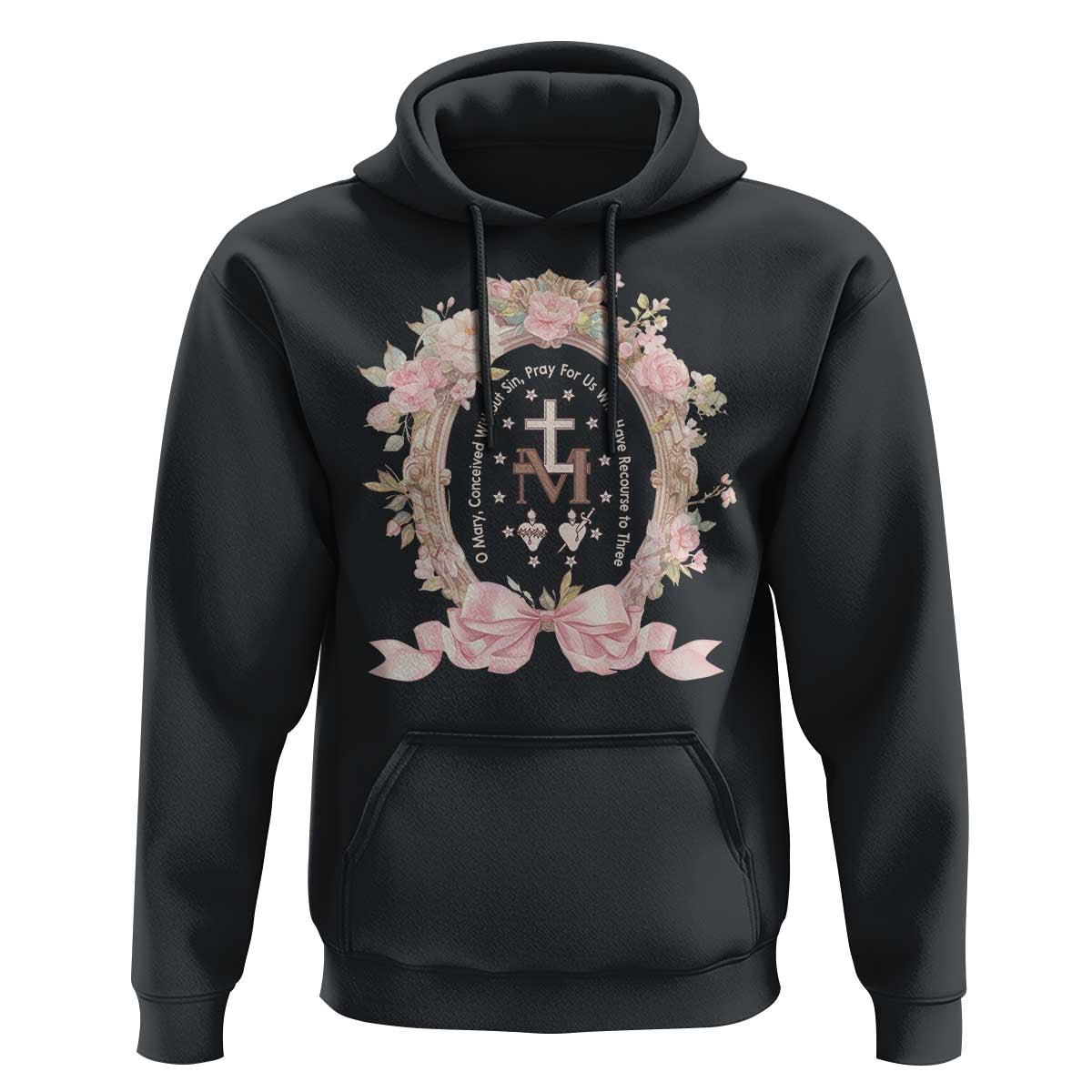 Ave Maria Hoodie Miraculous Medal Blessed Mother Mary Hail
