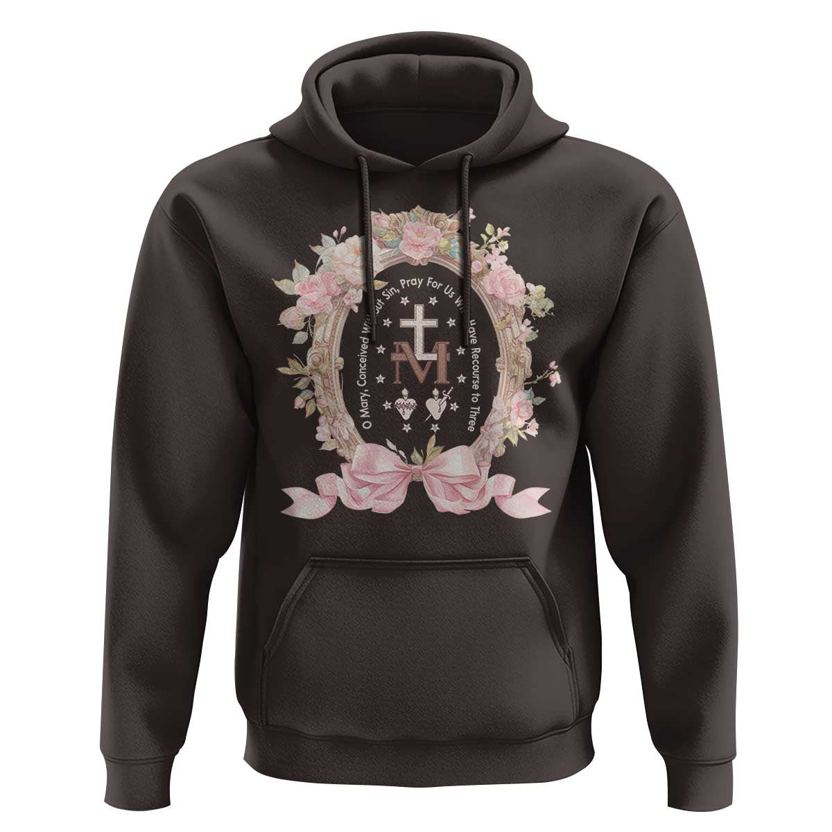 Ave Maria Hoodie Miraculous Medal Blessed Mother Mary Hail