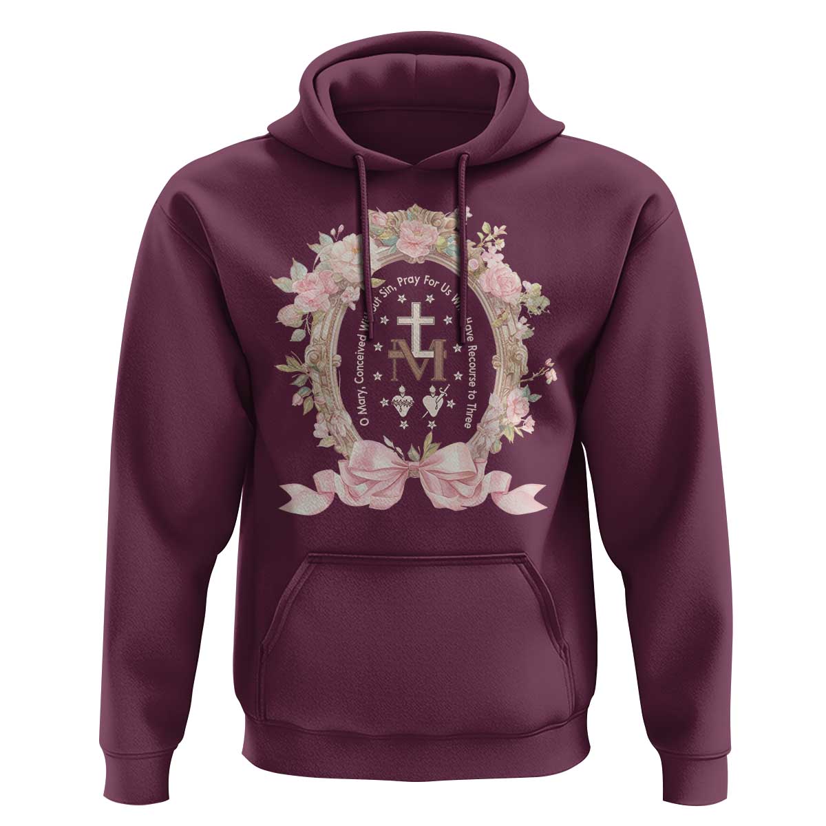 Ave Maria Hoodie Miraculous Medal Blessed Mother Mary Hail