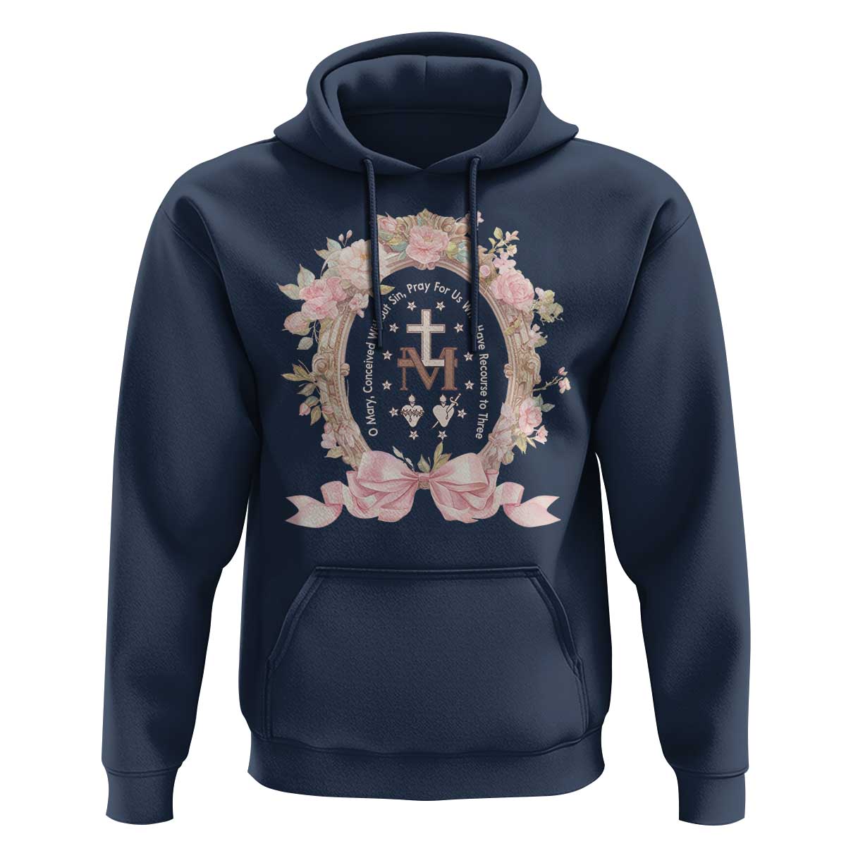 Ave Maria Hoodie Miraculous Medal Blessed Mother Mary Hail
