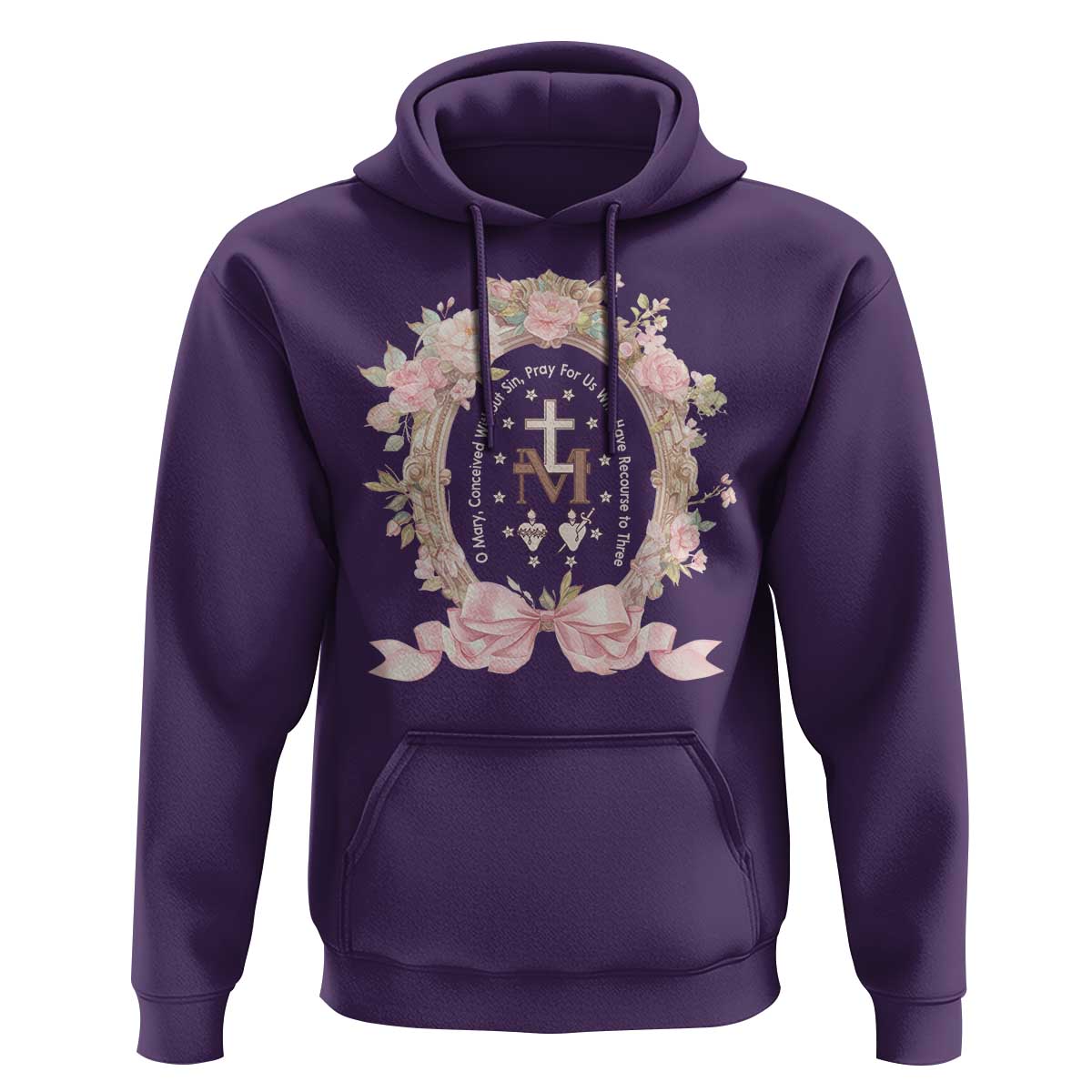 Ave Maria Hoodie Miraculous Medal Blessed Mother Mary Hail