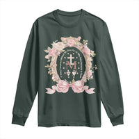 Ave Maria Long Sleeve Shirt Miraculous Medal Blessed Mother Mary Hail