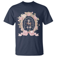 Ave Maria T Shirt Miraculous Medal Blessed Mother Mary Hail - Wonder Print Shop