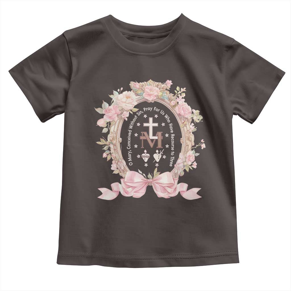 Ave Maria Toddler T Shirt Miraculous Medal Blessed Mother Mary Hail