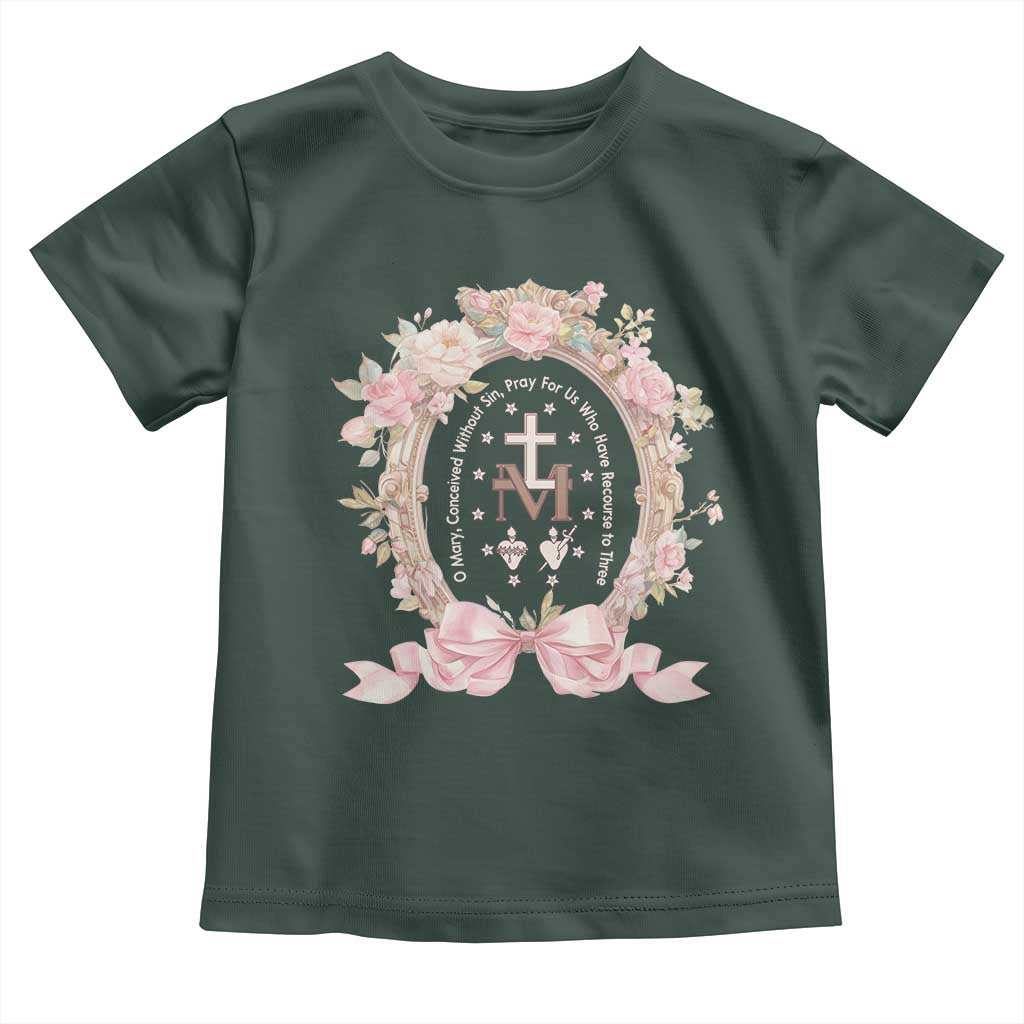 Ave Maria Toddler T Shirt Miraculous Medal Blessed Mother Mary Hail