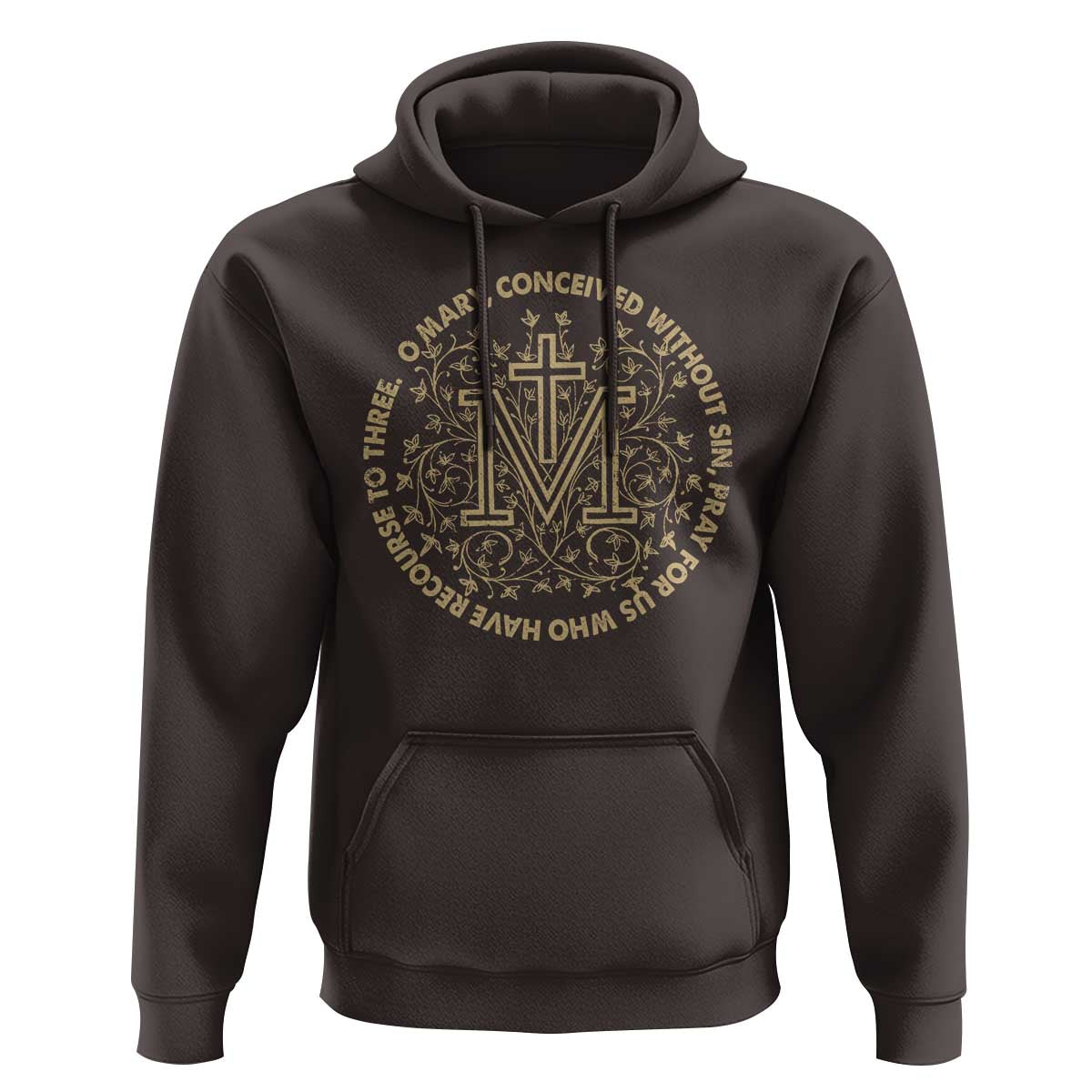 Marian Catholic Ave Maria Hoodie Miraculous Medal Blessed Mother Mary Hail