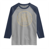 Marian Catholic Ave Maria Raglan Shirt Miraculous Medal Blessed Mother Mary Hail