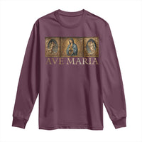 Marian Catholic Ave Maria Long Sleeve Shirt Vintage Aesthetic Blessed Mother Mary Hail