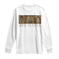 Marian Catholic Ave Maria Long Sleeve Shirt Vintage Aesthetic Blessed Mother Mary Hail