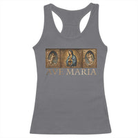 Marian Catholic Ave Maria Racerback Tank Top Vintage Aesthetic Blessed Mother Mary Hail