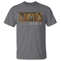 Marian Catholic Ave Maria T Shirt Vintage Aesthetic Blessed Mother Mary Hail - Wonder Print Shop