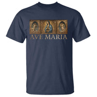 Marian Catholic Ave Maria T Shirt Vintage Aesthetic Blessed Mother Mary Hail - Wonder Print Shop