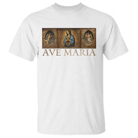 Marian Catholic Ave Maria T Shirt Vintage Aesthetic Blessed Mother Mary Hail - Wonder Print Shop