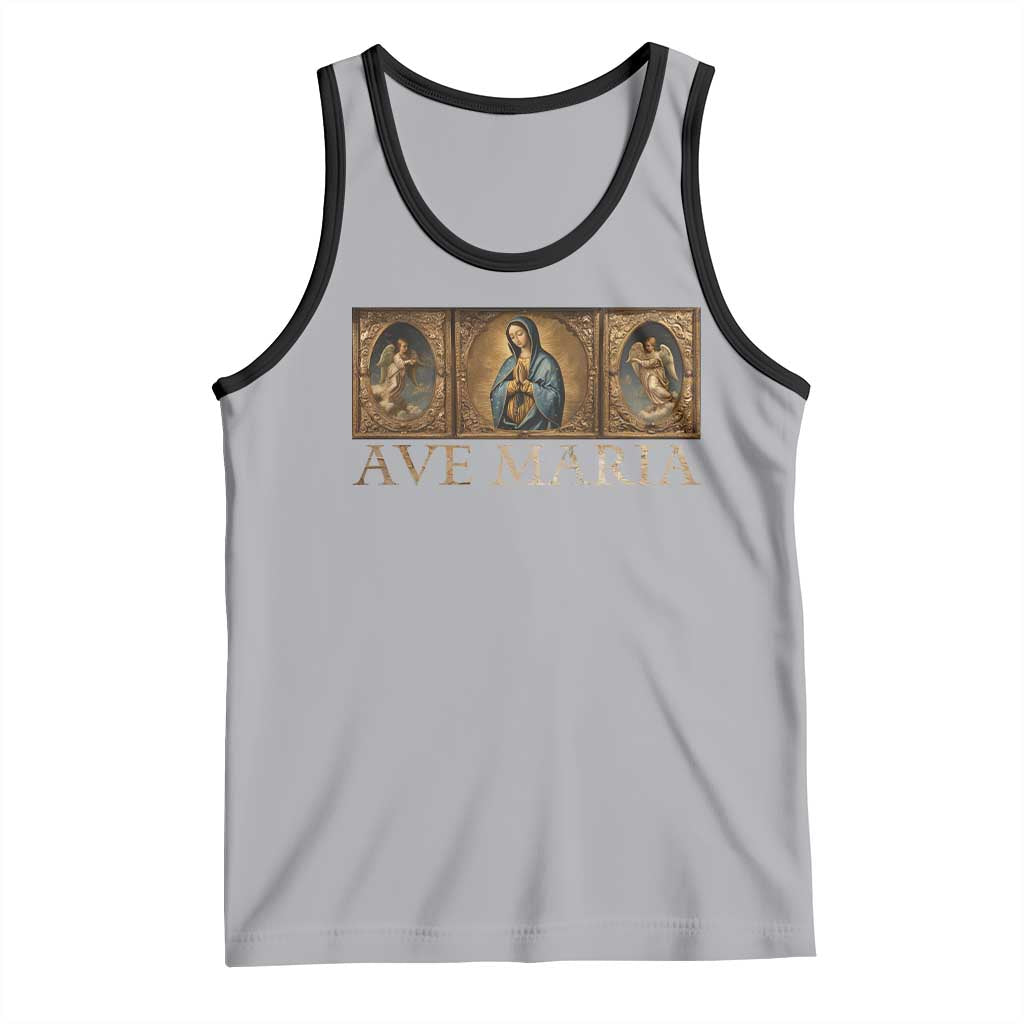 Marian Catholic Ave Maria Tank Top Vintage Aesthetic Blessed Mother Mary Hail