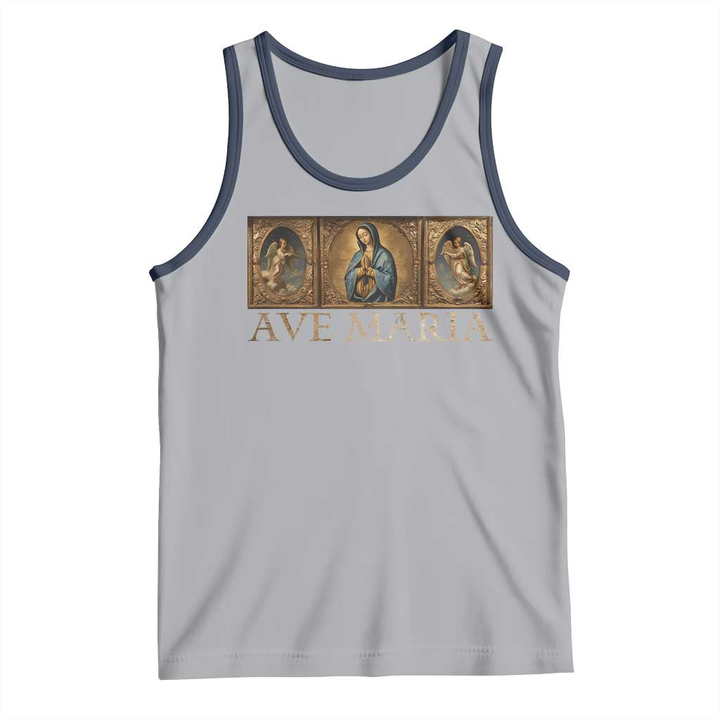Marian Catholic Ave Maria Tank Top Vintage Aesthetic Blessed Mother Mary Hail