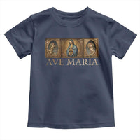 Marian Catholic Ave Maria Toddler T Shirt Vintage Aesthetic Blessed Mother Mary Hail