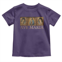 Marian Catholic Ave Maria Toddler T Shirt Vintage Aesthetic Blessed Mother Mary Hail