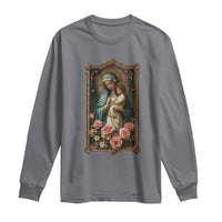Marian Catholic Ave Maria Long Sleeve Shirt Blessed Mother Mary Hail Vintage Aesthetic