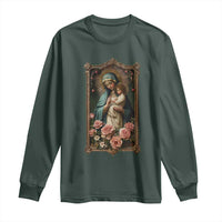 Marian Catholic Ave Maria Long Sleeve Shirt Blessed Mother Mary Hail Vintage Aesthetic