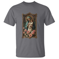 Marian Catholic Ave Maria T Shirt Blessed Mother Mary Hail Vintage Aesthetic - Wonder Print Shop