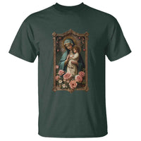 Marian Catholic Ave Maria T Shirt Blessed Mother Mary Hail Vintage Aesthetic - Wonder Print Shop