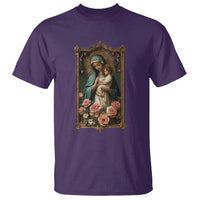 Marian Catholic Ave Maria T Shirt Blessed Mother Mary Hail Vintage Aesthetic - Wonder Print Shop