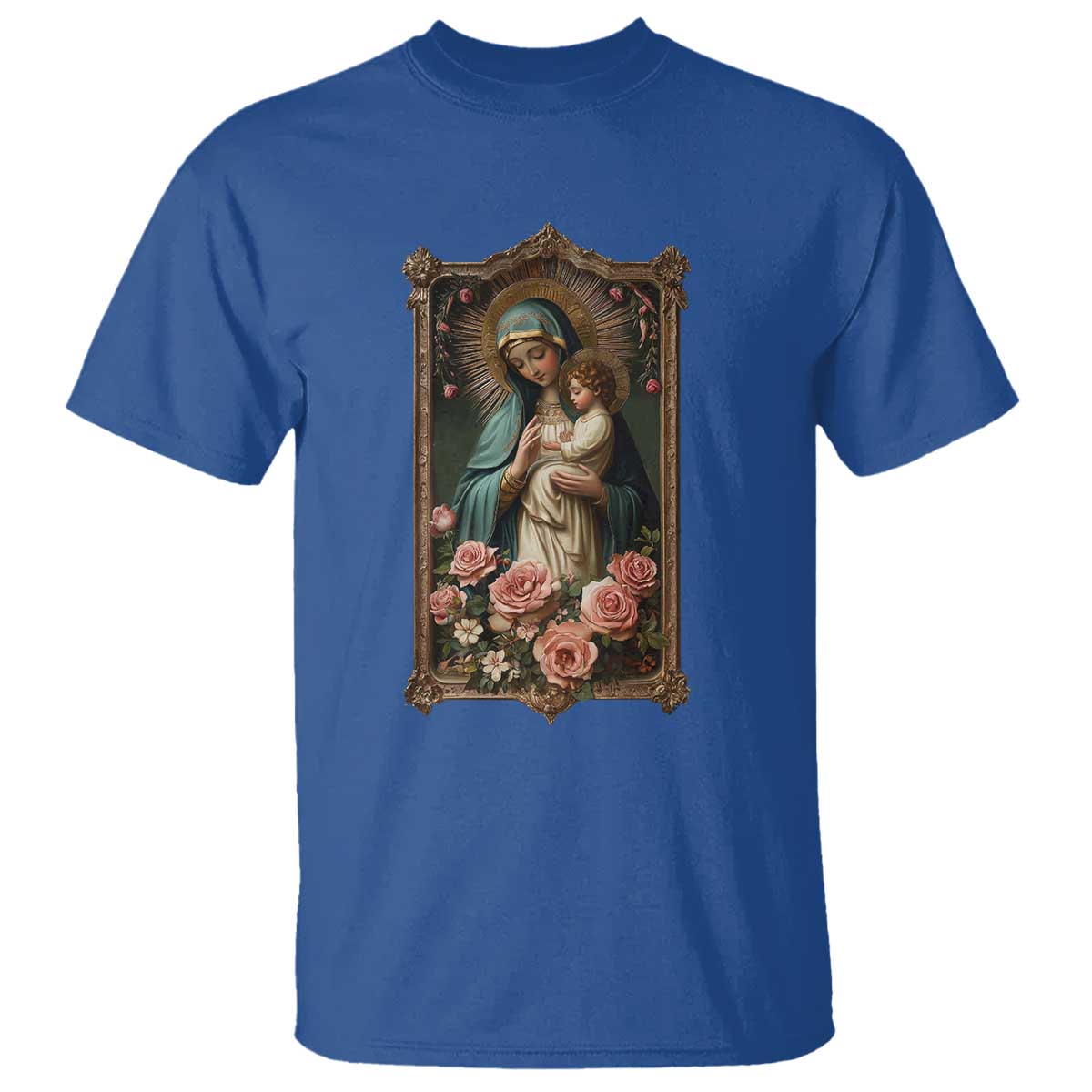Marian Catholic Ave Maria T Shirt Blessed Mother Mary Hail Vintage Aesthetic - Wonder Print Shop