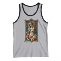 Marian Catholic Ave Maria Tank Top Blessed Mother Mary Hail Vintage Aesthetic