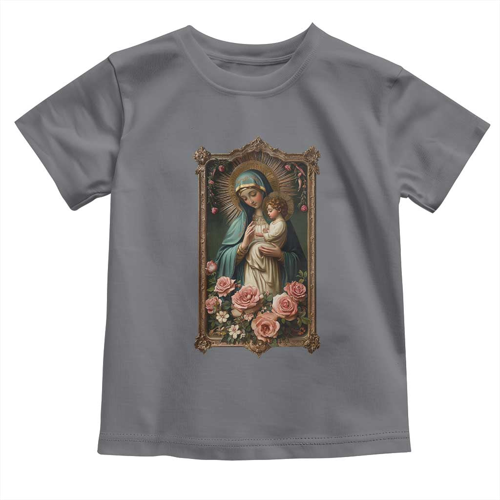 Marian Catholic Ave Maria Toddler T Shirt Blessed Mother Mary Hail Vintage Aesthetic