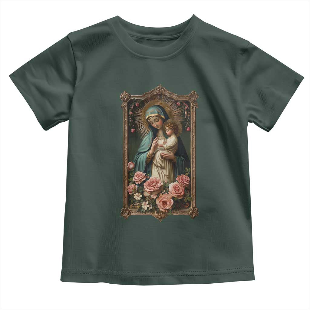 Marian Catholic Ave Maria Toddler T Shirt Blessed Mother Mary Hail Vintage Aesthetic