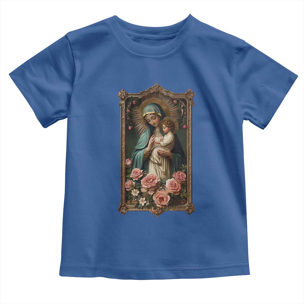 Marian Catholic Ave Maria Toddler T Shirt Blessed Mother Mary Hail Vintage Aesthetic