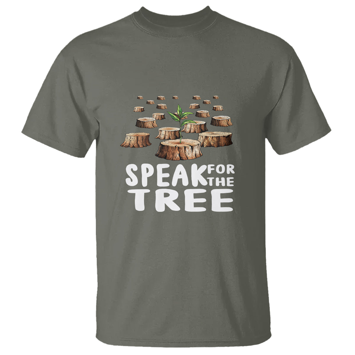 Earth Day T Shirt Speak For The Trees Environmental Plant Lover Arbor Day - Wonder Print Shop