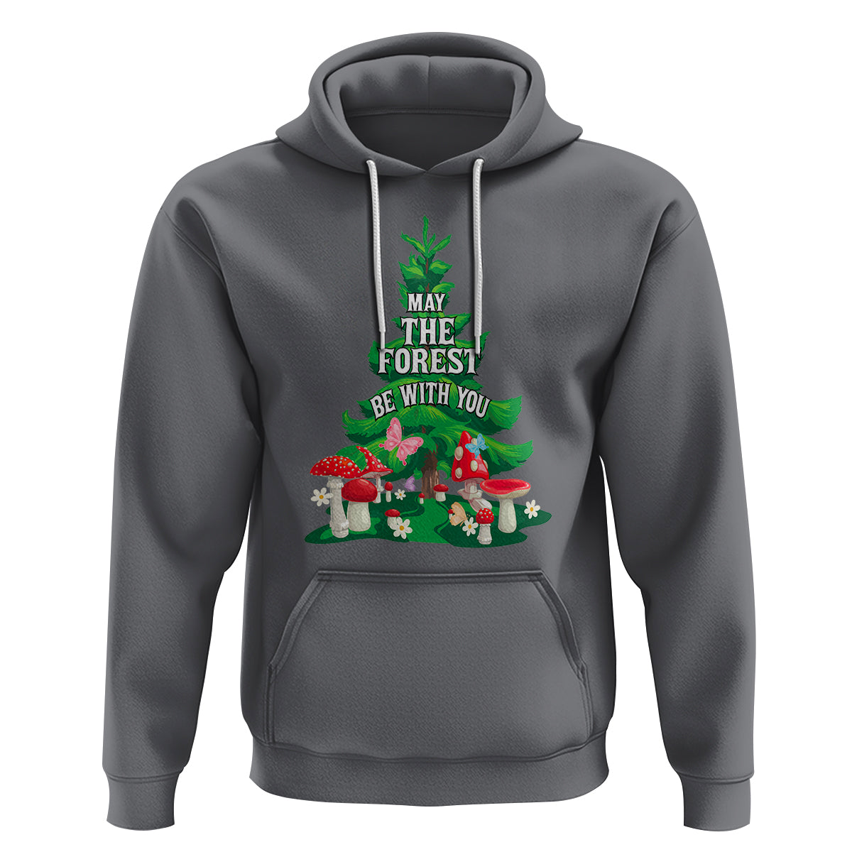 Nature Lover Hoodie May The Forest Be With You Cute Earth Day - Wonder Print Shop