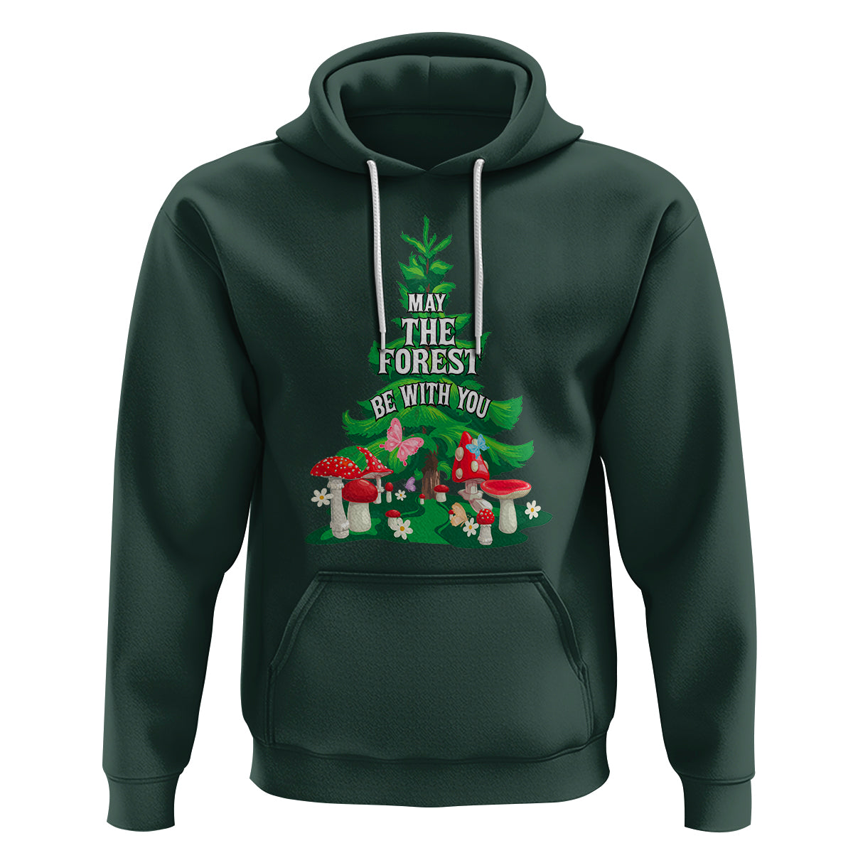 Nature Lover Hoodie May The Forest Be With You Cute Earth Day - Wonder Print Shop