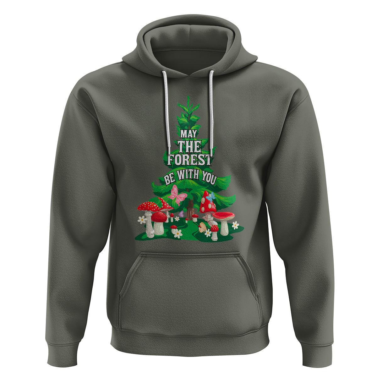 Nature Lover Hoodie May The Forest Be With You Cute Earth Day - Wonder Print Shop