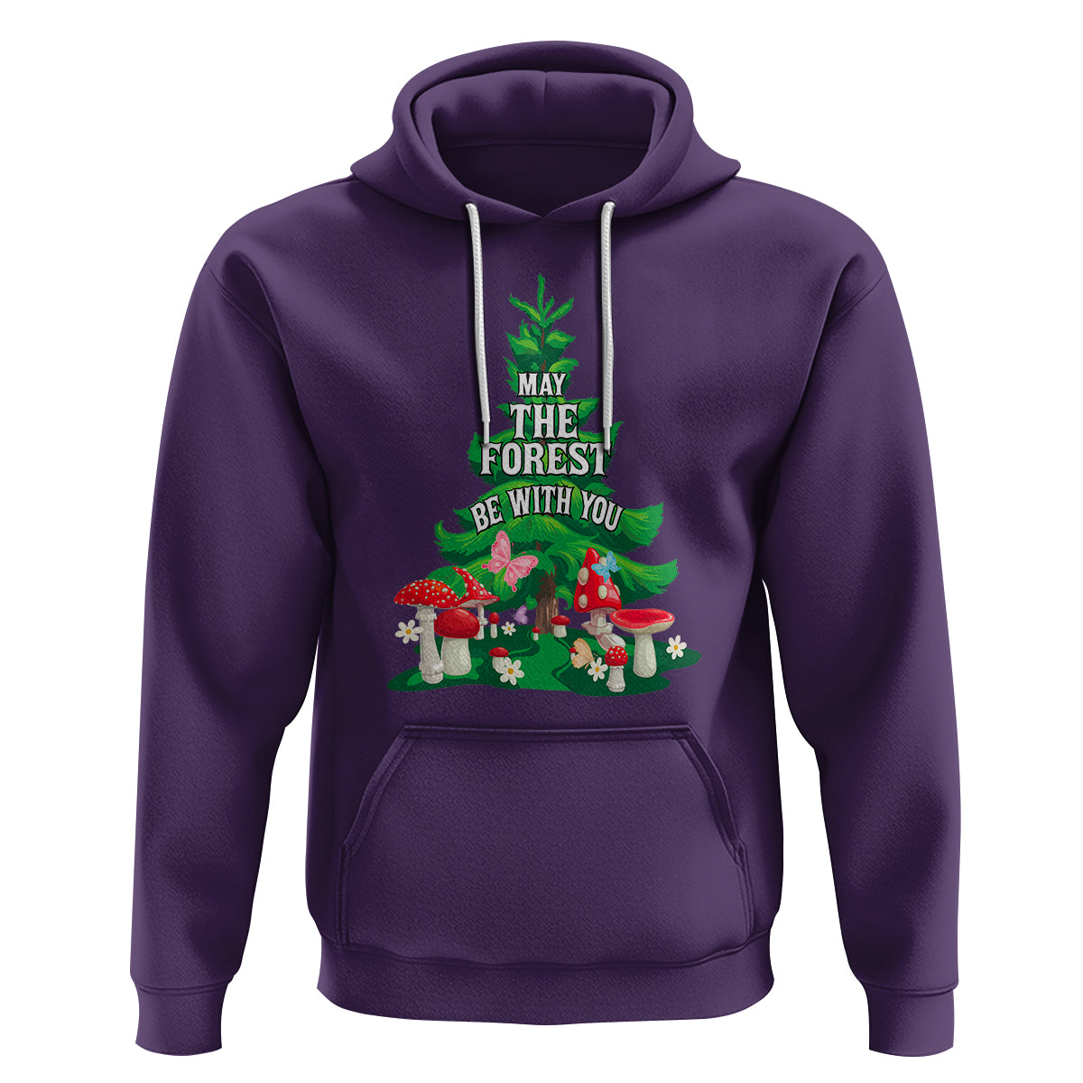 Nature Lover Hoodie May The Forest Be With You Cute Earth Day - Wonder Print Shop