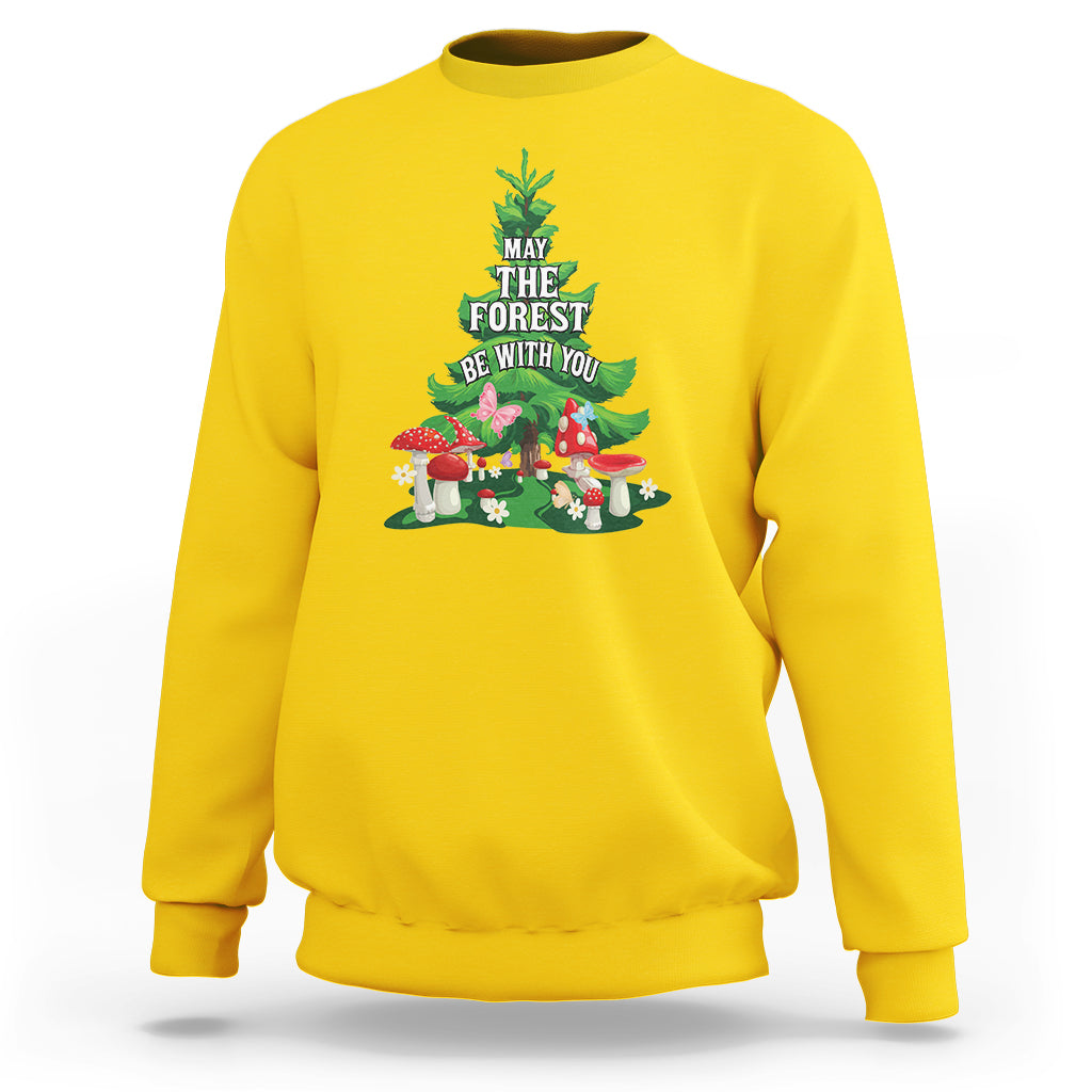Nature Lover Sweatshirt May The Forest Be With You Cute Earth Day - Wonder Print Shop