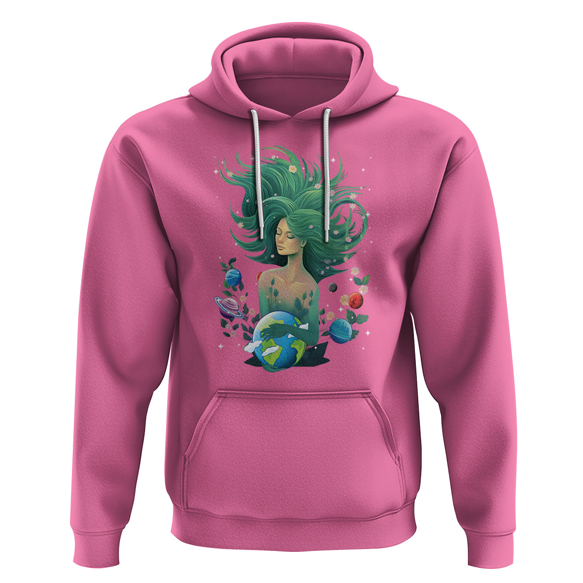 Earth Day Hoodie Mother Earth Gaia Goddess Of Nature Planet - Wonder Print Shop