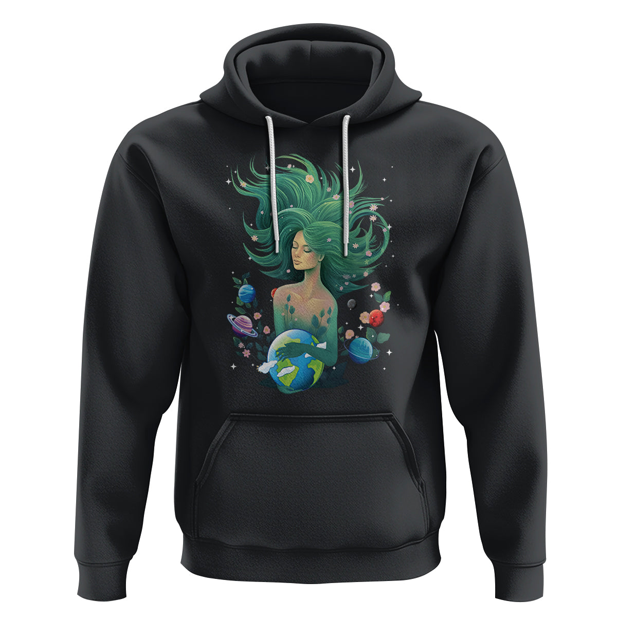 Earth Day Hoodie Mother Earth Gaia Goddess Of Nature Planet - Wonder Print Shop