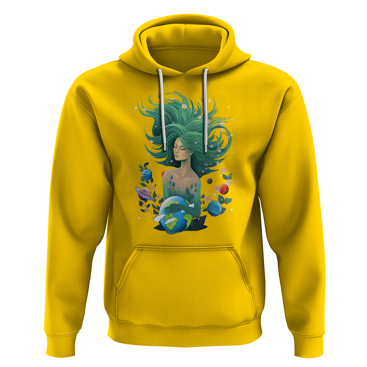 Earth Day Hoodie Mother Earth Gaia Goddess Of Nature Planet - Wonder Print Shop
