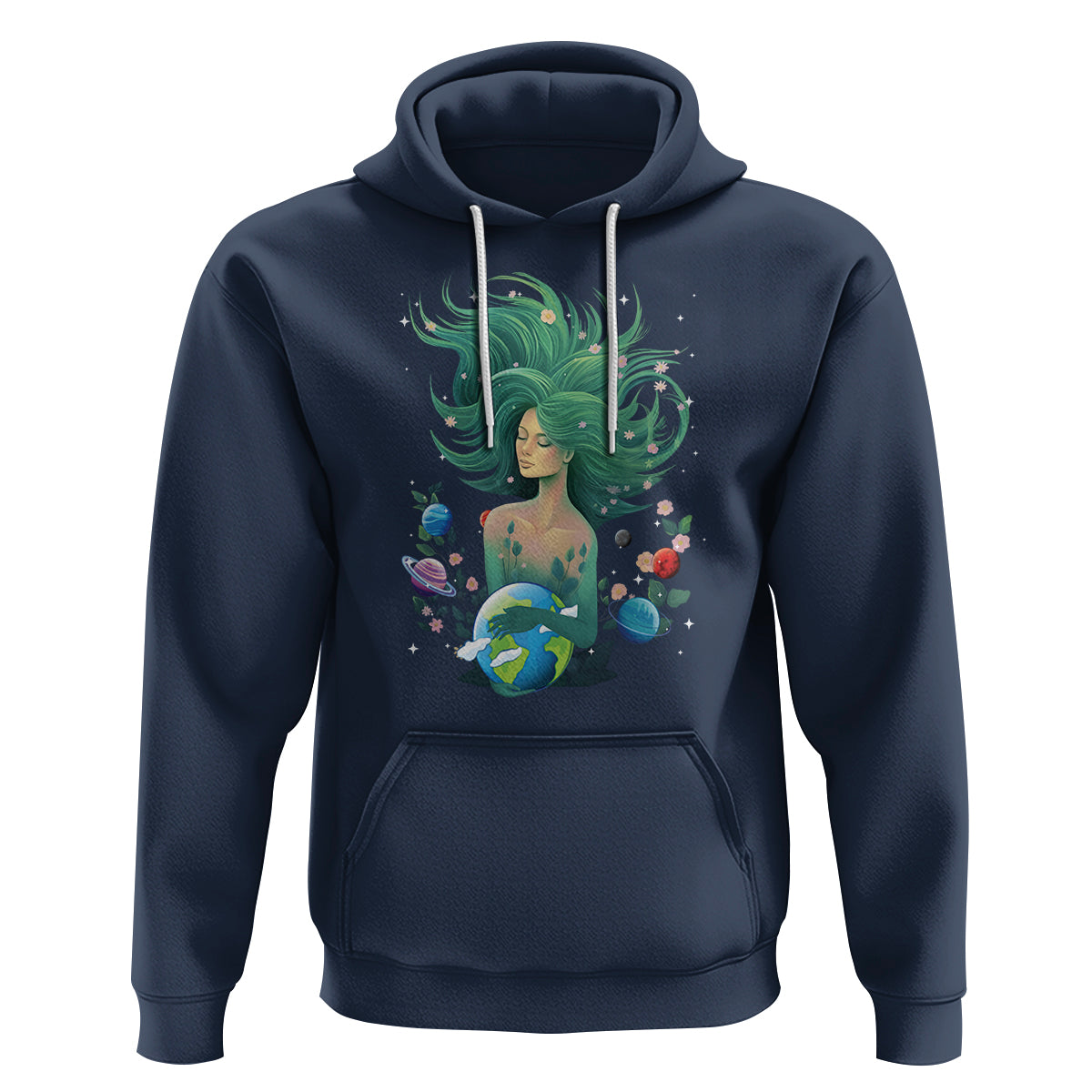 Earth Day Hoodie Mother Earth Gaia Goddess Of Nature Planet - Wonder Print Shop