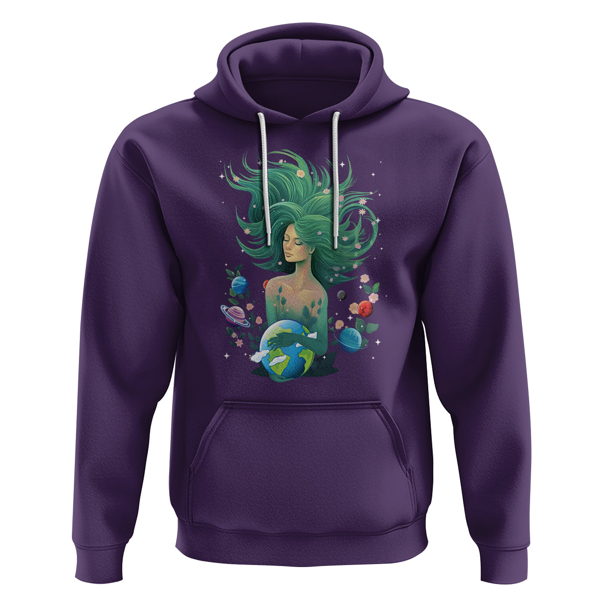 Earth Day Hoodie Mother Earth Gaia Goddess Of Nature Planet - Wonder Print Shop