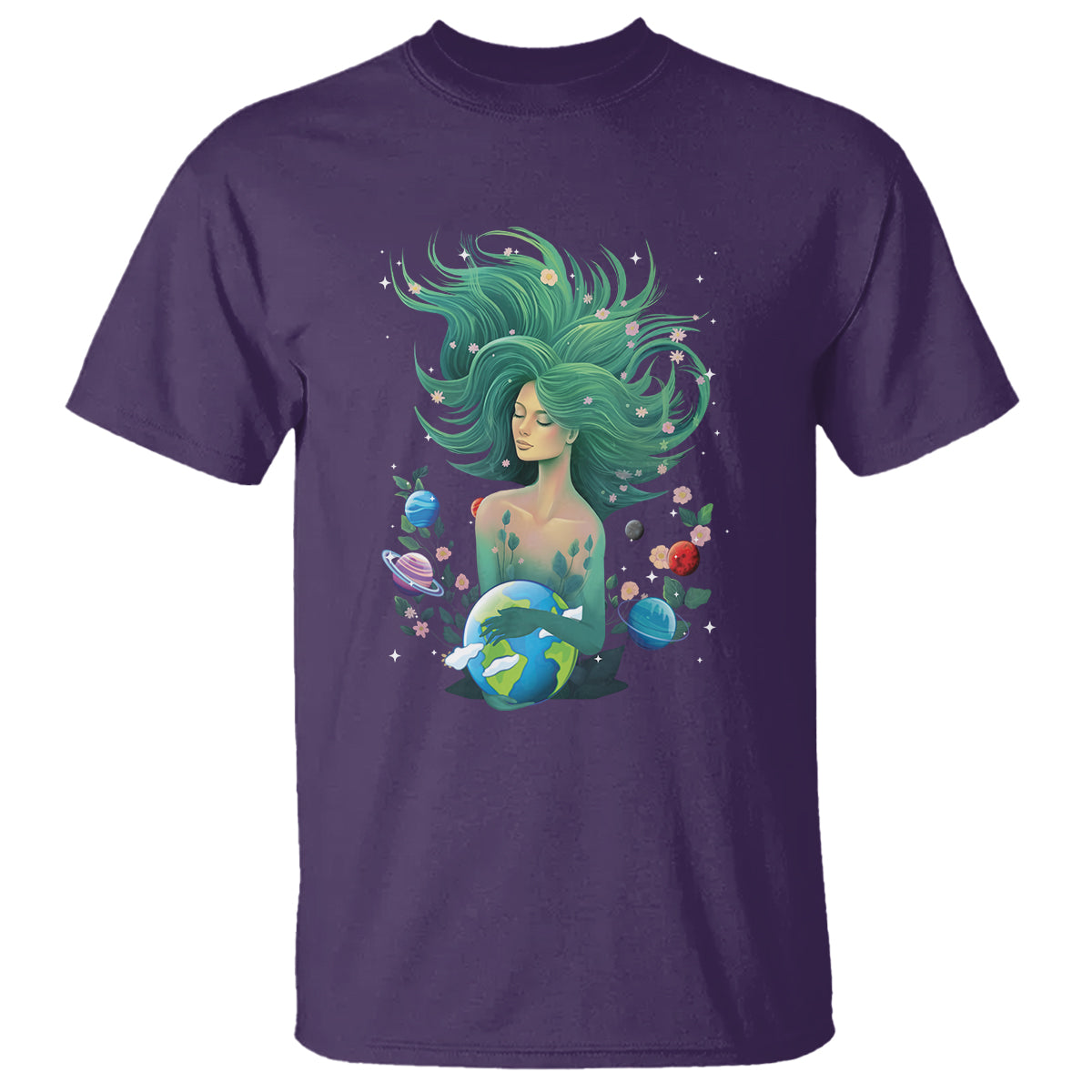 Earth Day T Shirt Mother Earth Gaia Goddess Of Nature Planet - Wonder Print Shop