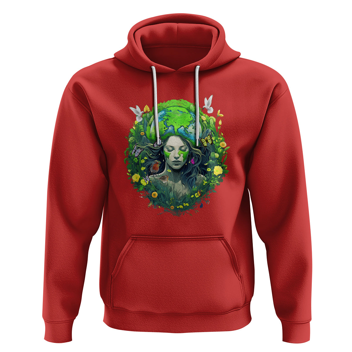 Earth Day Hoodie Mother Earth Gaia Goddess Of Nature - Wonder Print Shop