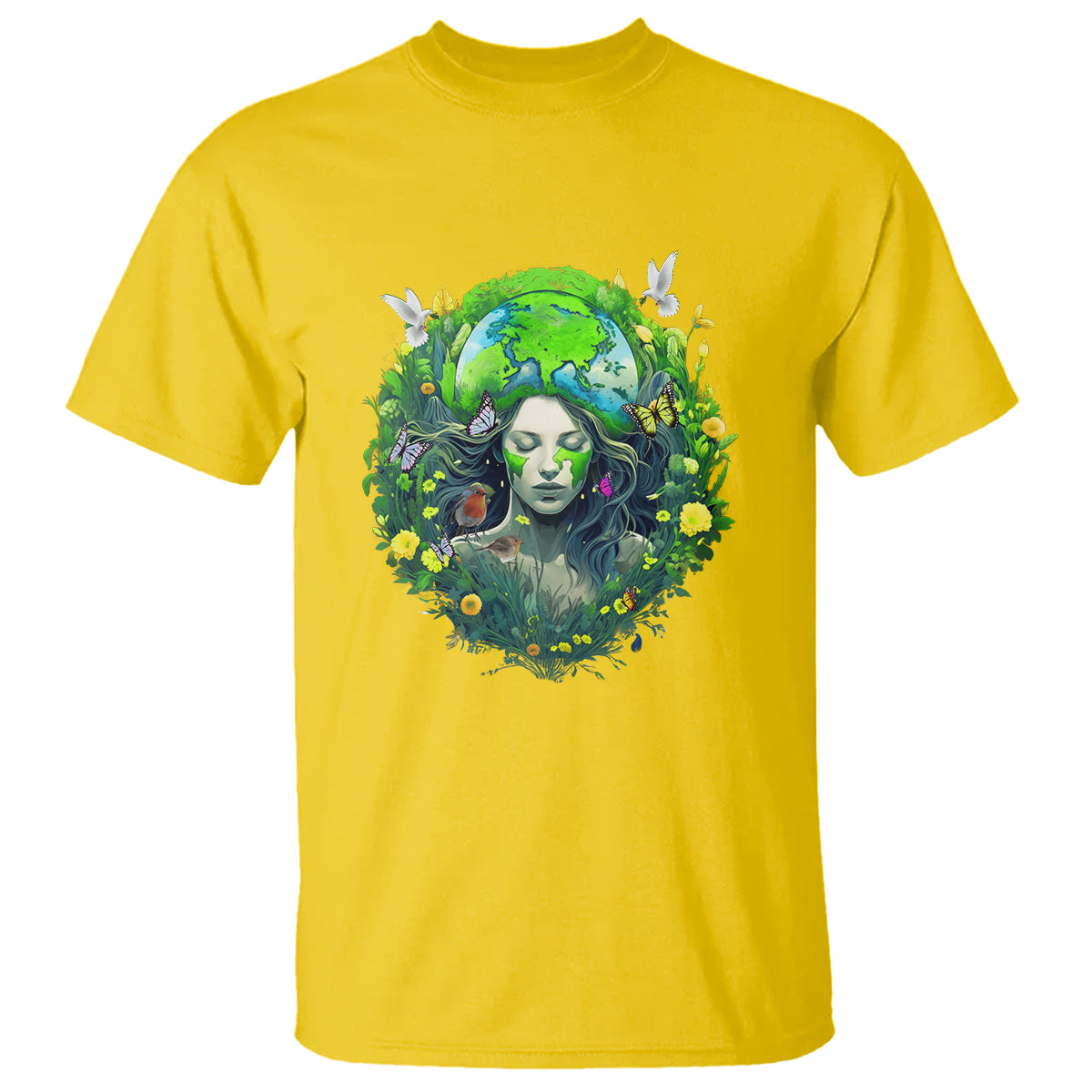 Earth Day T Shirt Mother Earth Gaia Goddess Of Nature - Wonder Print Shop