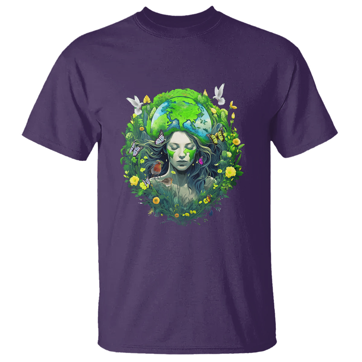 Earth Day T Shirt Mother Earth Gaia Goddess Of Nature - Wonder Print Shop